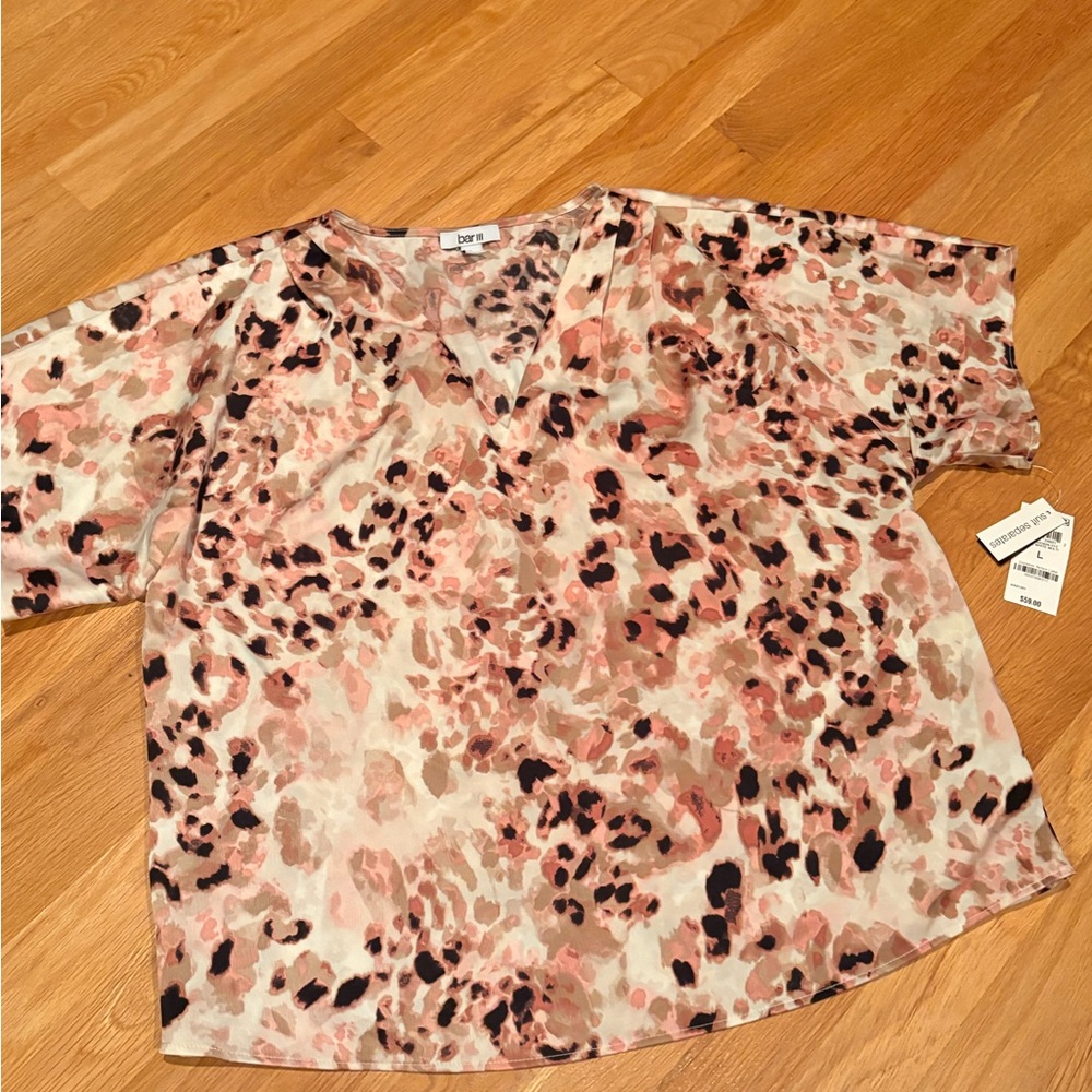 Leopard Print Blouse NWT L